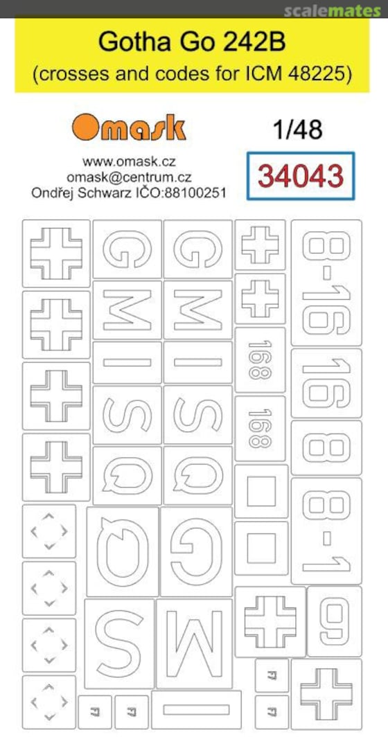 Boxart Gotha Go 242B Mask (Crosses And Codes For ICM 48225) 34043 Omask Boxart Gotha Go 242B Mask (Crosses And Codes For ICM 48225) 34043 Omask
