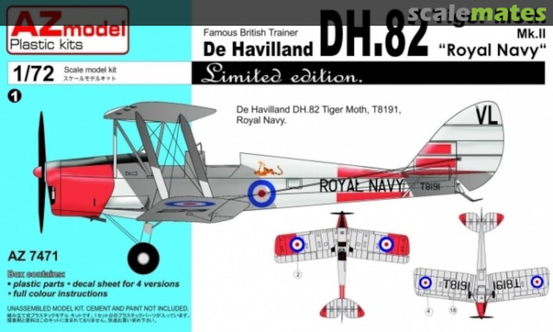 Boxart De Havilland DH.82 Tiger Moth Mk.II AZ7471 AZmodel Boxart De Havilland DH.82 Tiger Moth Mk.II AZ7471 AZmodel