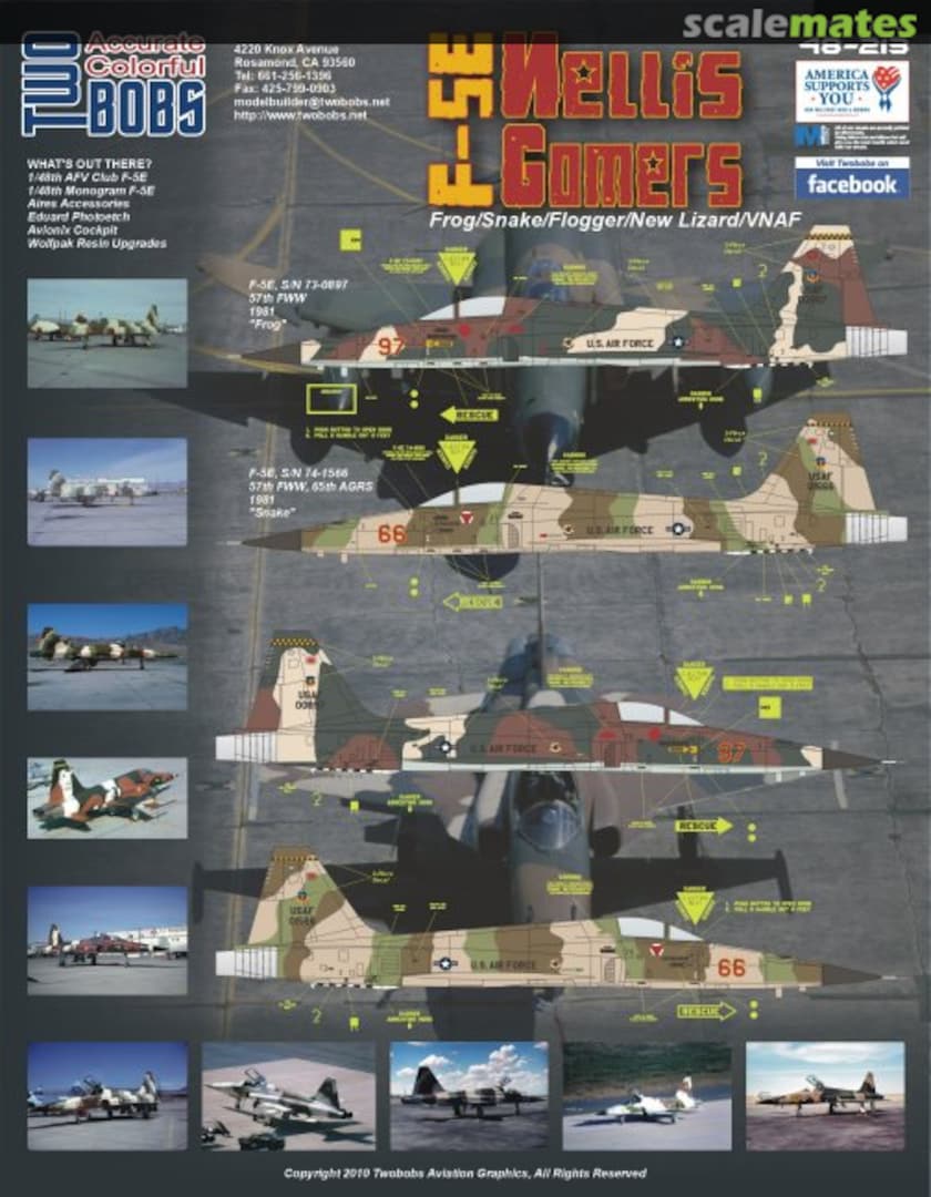 Boxart F-5E - Nellis Gomers 48-213 TwoBobs Aviation Graphics