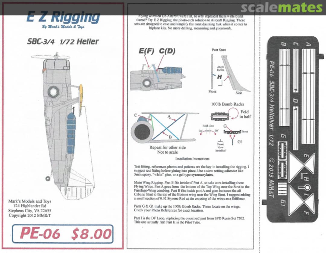Boxart E Z Rigging PE-06 Mark's Models and Toys Boxart E Z Rigging PE-06 Mark's Models and Toys