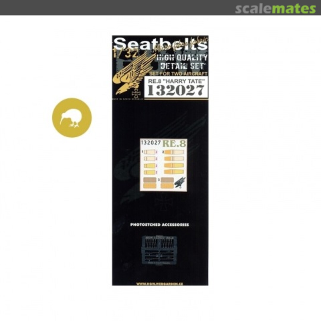 Boxart RAF R.E.8 "Harry Tate" - Seatbelts Sets (2 sets) 132027 HGW Models Boxart RAF R.E.8 "Harry Tate" - Seatbelts Sets (2 sets) 132027 HGW Models
