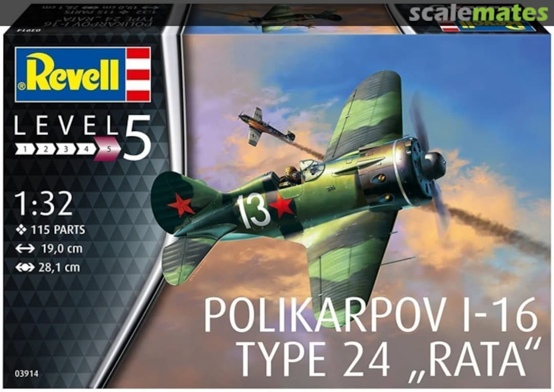 Boxart Polikarpov I-16 Type 24 "Rata" 03914 Revell Boxart Polikarpov I-16 Type 24 "Rata" 03914 Revell