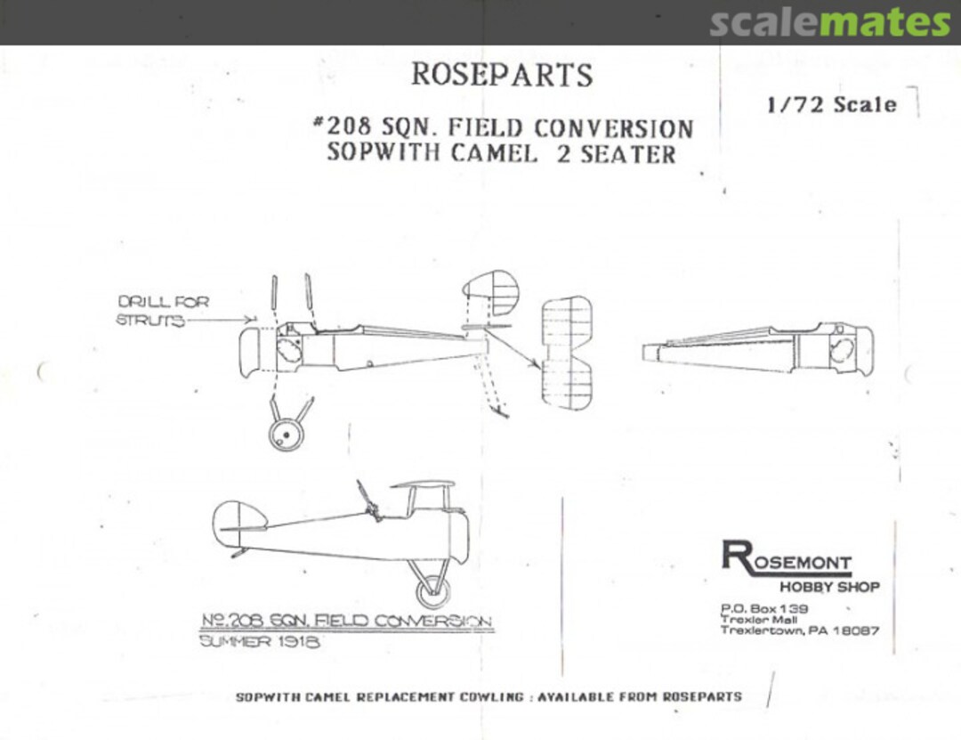 Boxart Sopwith Camel 2 Seater Roseparts Boxart Sopwith Camel 2 Seater Roseparts