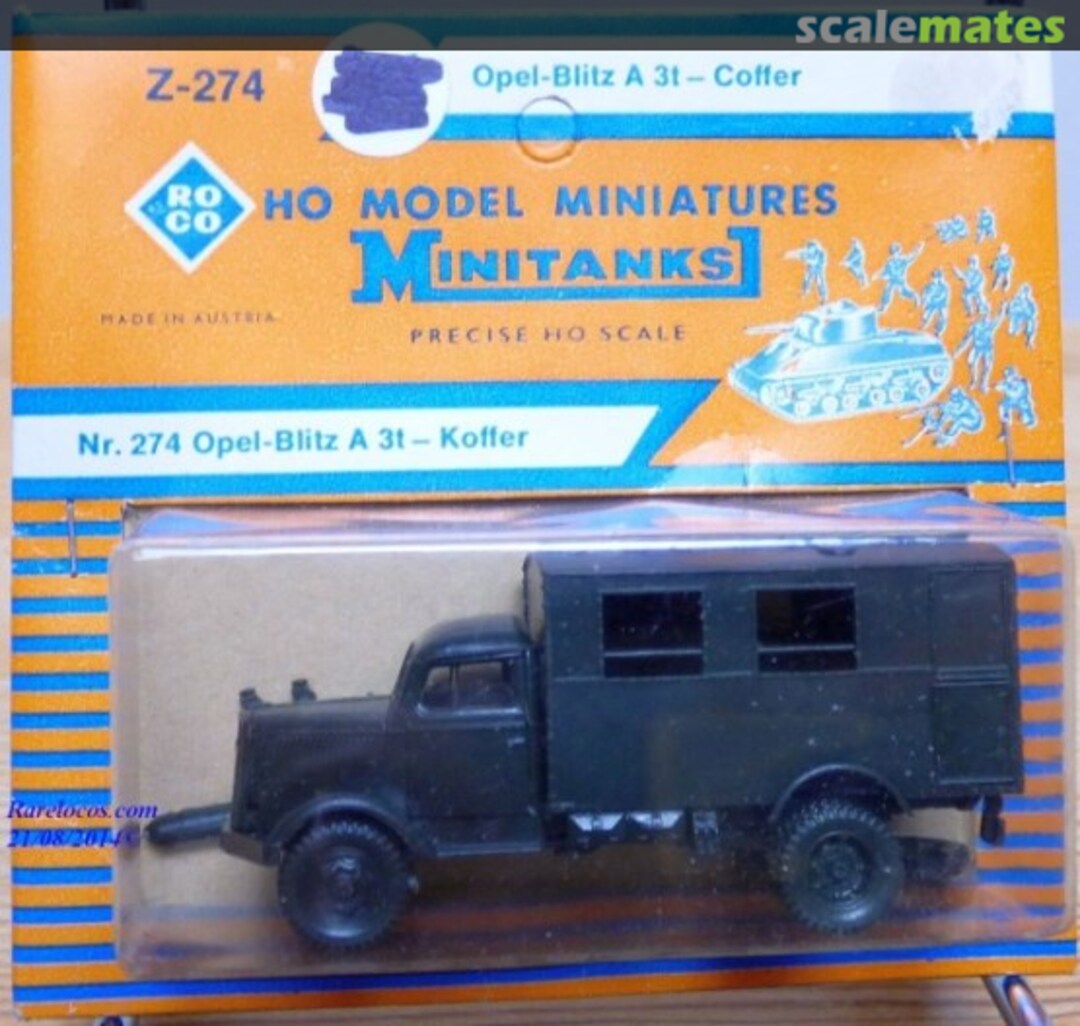 Boxart Opel Blitz A 3t - Koffer Z-274 Roco Minitanks