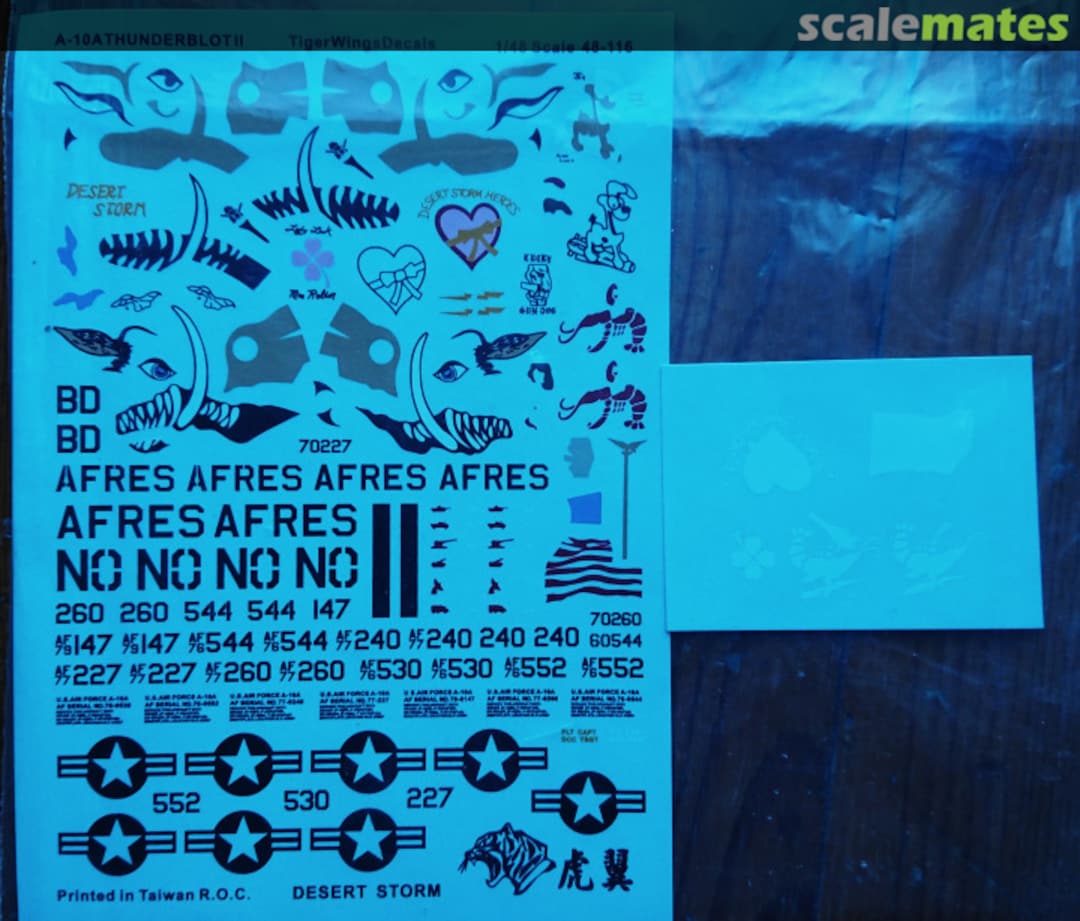Boxart A-10A Thunderbolt II 48-116 Tiger Wings Boxart A-10A Thunderbolt II 48-116 Tiger Wings