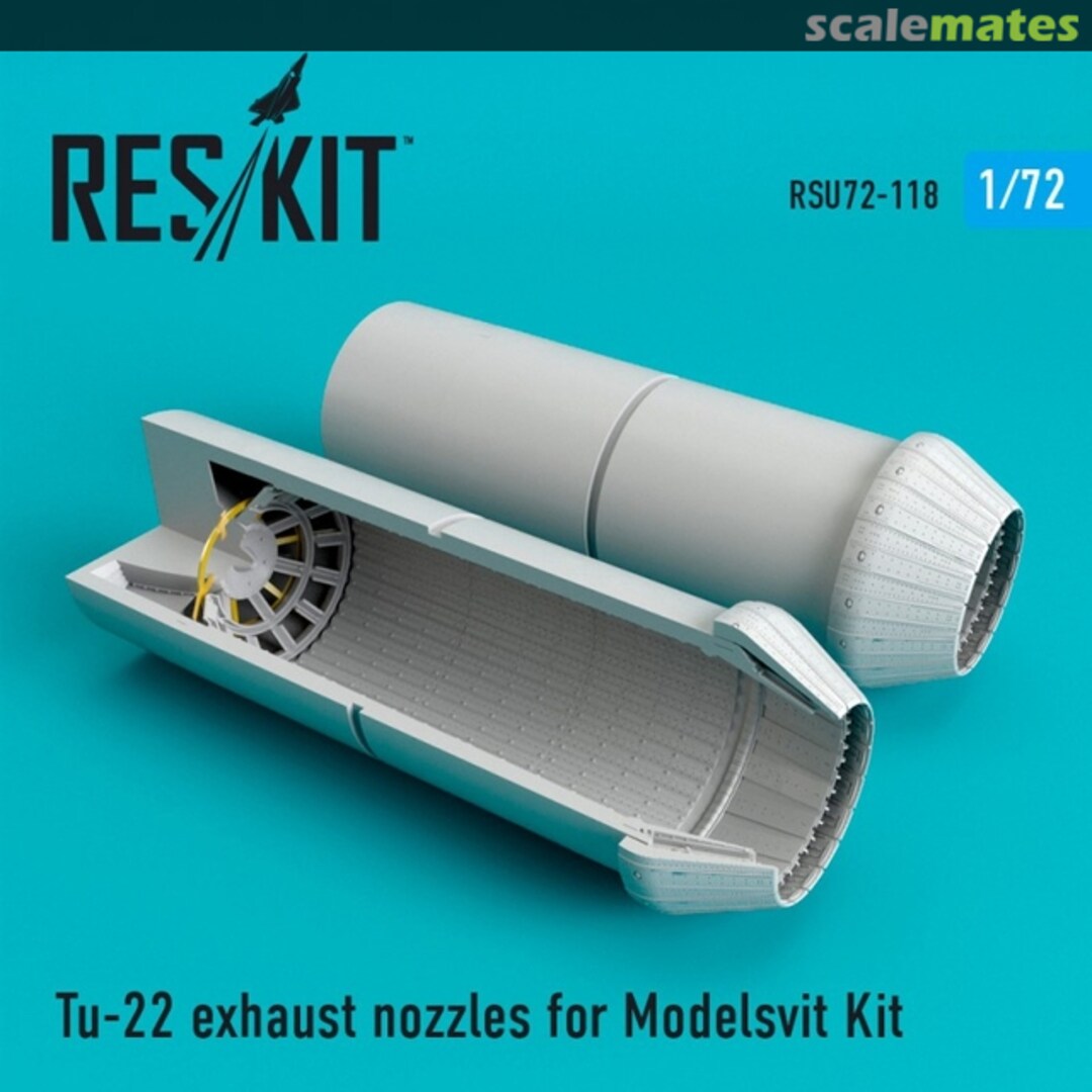 Boxart Tu-22 Blinder - Exhaust Nozzles RSU72-0118 ResKit Boxart Tu-22 Blinder - Exhaust Nozzles RSU72-0118 ResKit