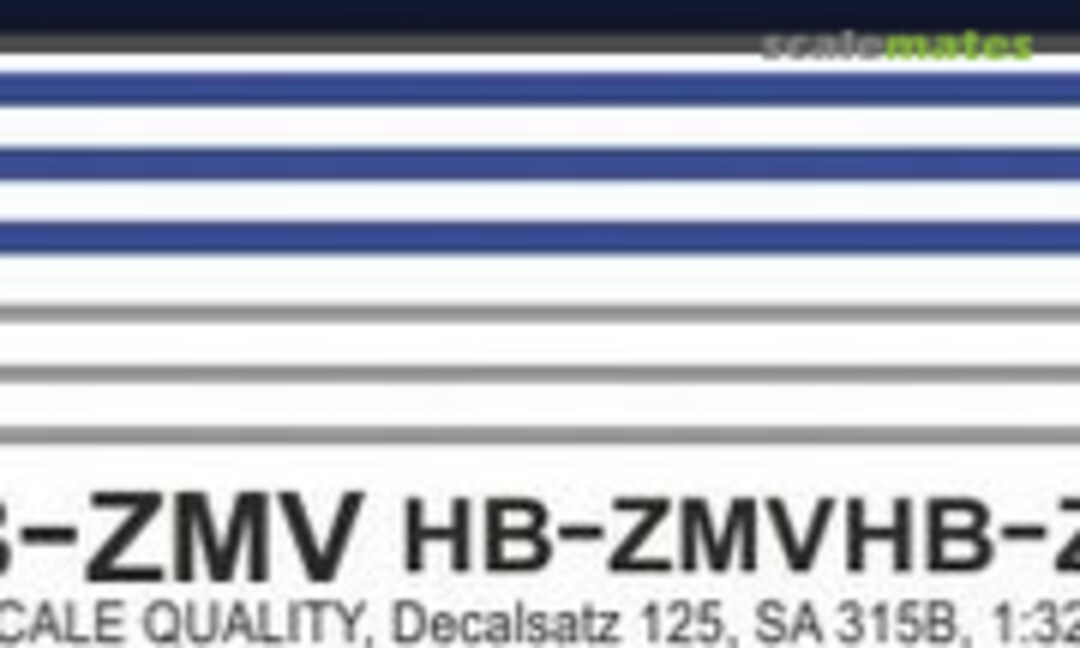 1:32 SA 315B - HELI-TV - HB-ZMV (Heli Scale Quality Decal 125) Decal 125