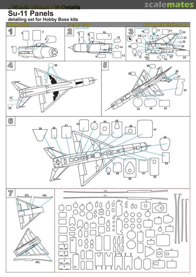 Boxart Su-11 Panels MDM4821 Metallic Details Boxart Su-11 Panels MDM4821 Metallic Details