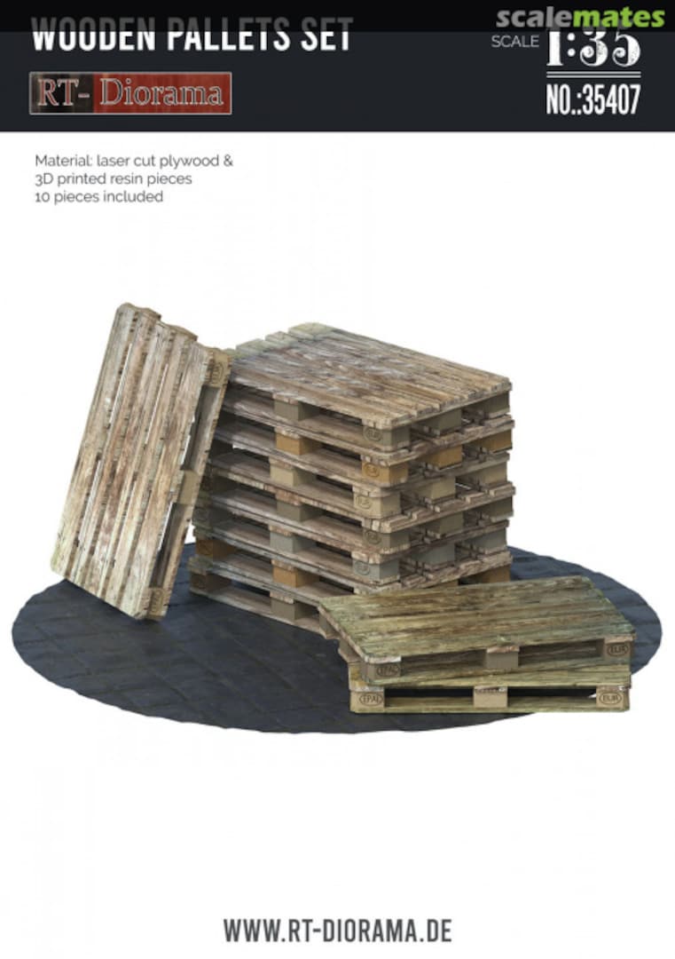Boxart 3D Resin Print: Wooden Pallets Set (10pcs.) 35407 RT-Diorama Boxart 3D Resin Print: Wooden Pallets Set (10pcs.) 35407 RT-Diorama