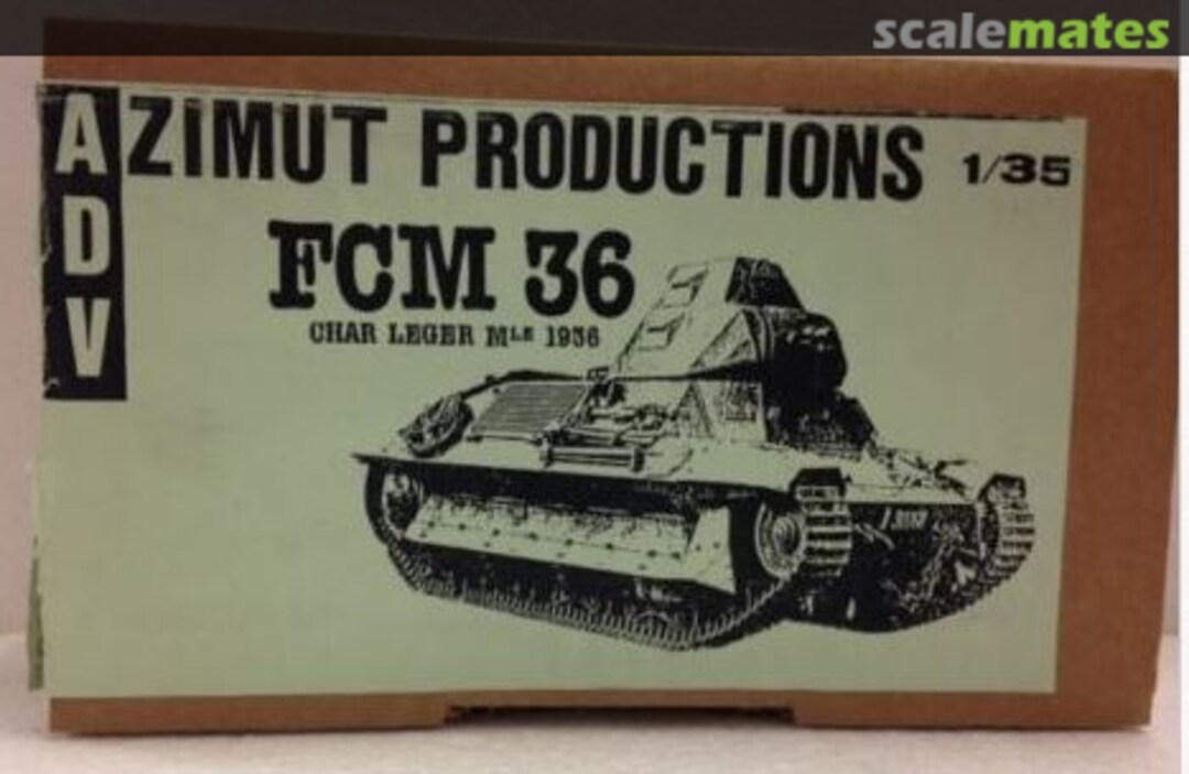 Boxart FCM 36 Char Leger mle 1936 35084 ADV Azimut