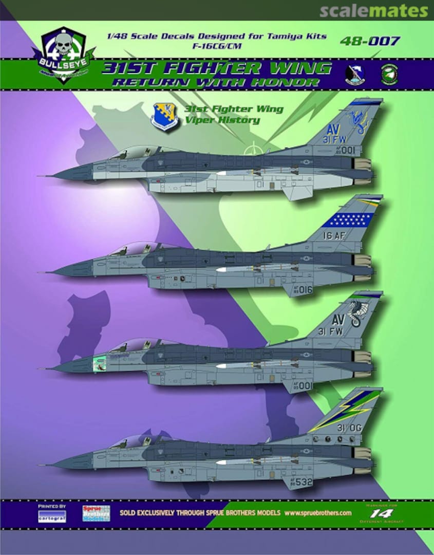Boxart 31st Fighter Wing 48-007 Bullseye Model Aviation Boxart 31st Fighter Wing 48-007 Bullseye Model Aviation
