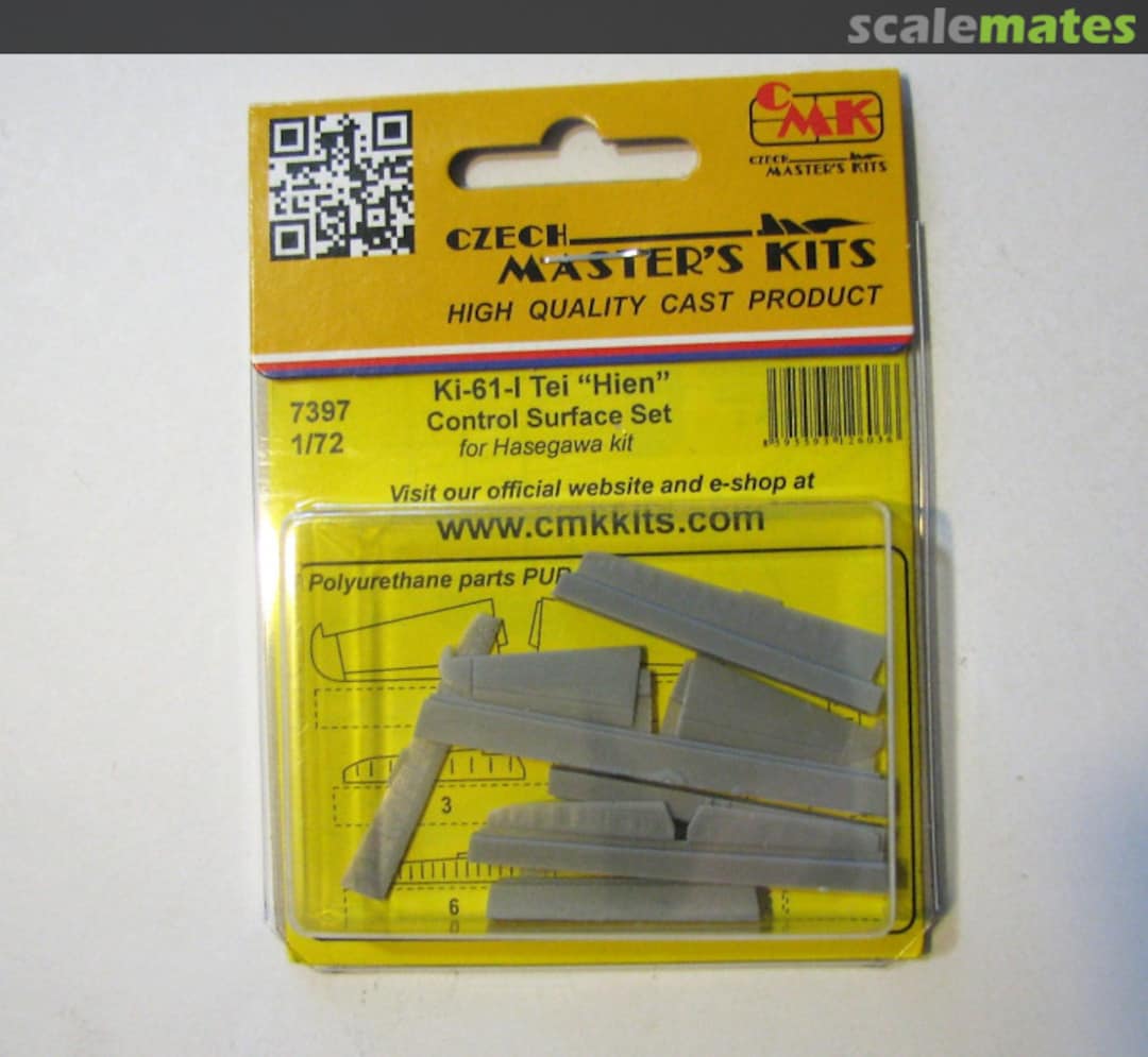 Boxart Ki-61-I Tei Hien Control Surface Set 7397 CMK Boxart Ki-61-I Tei Hien Control Surface Set 7397 CMK