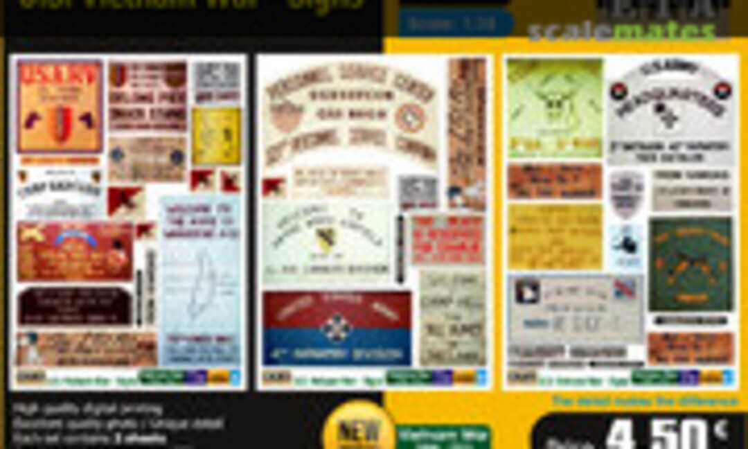 1:35 US Vietnam Signs (ETA Diorama Accessories 426) 426