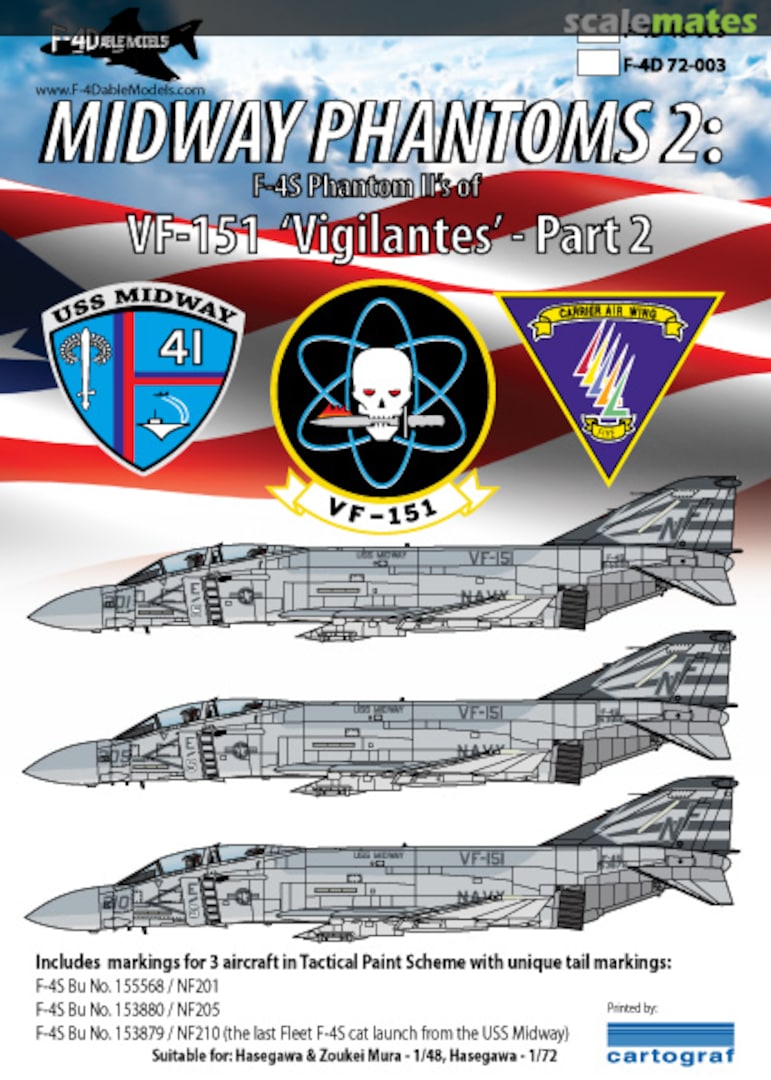 Boxart Midway Phantoms 2 F4D72003 F-4Dable Models Boxart Midway Phantoms 2 F4D72003 F-4Dable Models