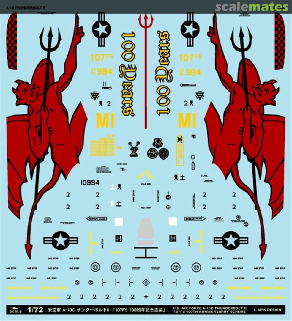 Boxart USAF A-10C Thunderbolt II 107FS 100th Anniversary Scheme A-72170 MYK Design Boxart USAF A-10C Thunderbolt II 107FS 100th Anniversary Scheme A-72170 MYK Design