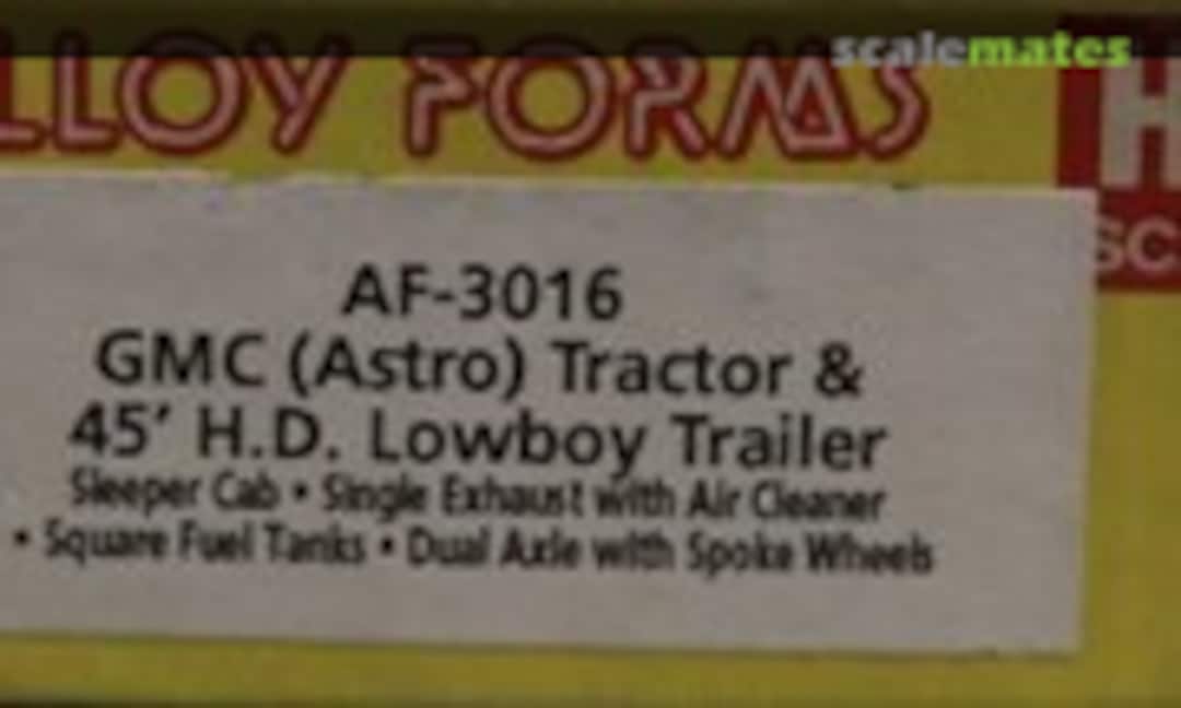 1:87 GMC ASTRO TRACTOR &amp; 45' LOWBOY TRAILER (Alloy Forms AF-3016)