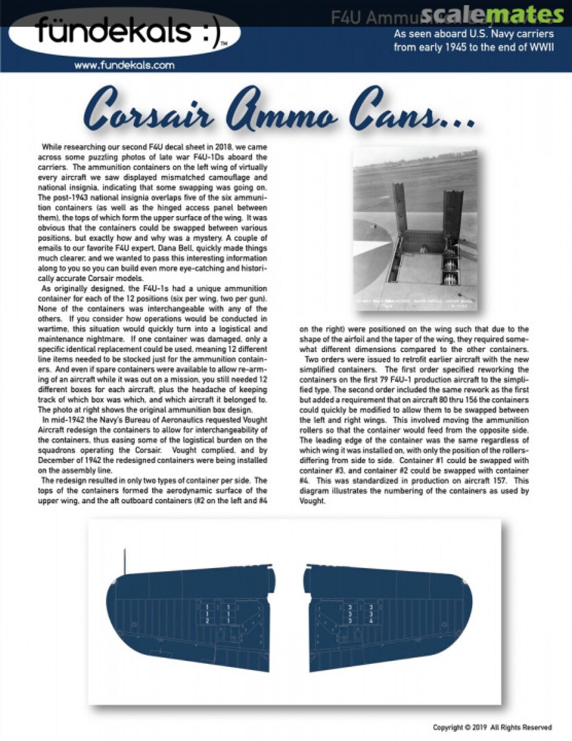 Boxart F4U Ammunition Bay Covers FD48020 fündekals Boxart F4U Ammunition Bay Covers FD48020 fündekals