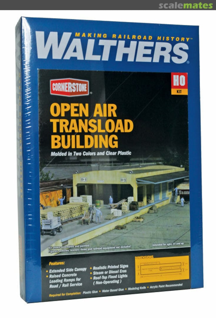 Boxart Open Air Transload Building 933-2918 Walthers