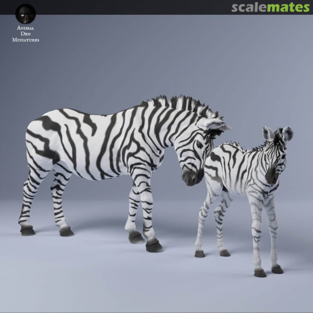 Boxart Plains Zebra - Mare with Foal 72130251 EMP3d Boxart Plains Zebra - Mare with Foal 72130251 EMP3d