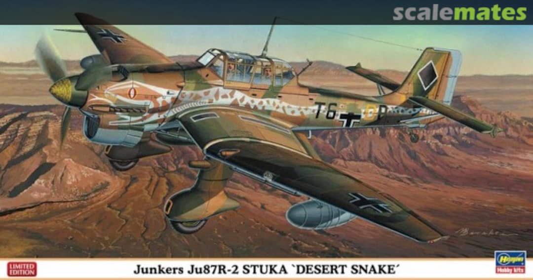 Boxart Junkers Ju 87R-2 Stuka 'Desert Snake' 07337 Hasegawa Boxart Junkers Ju 87R-2 Stuka 'Desert Snake' 07337 Hasegawa