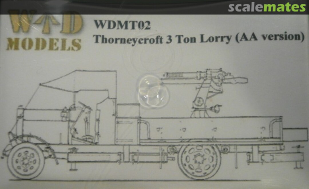 Boxart Thorneycroft 3 Ton Lorry (AA version) WDMT2 WD Models
