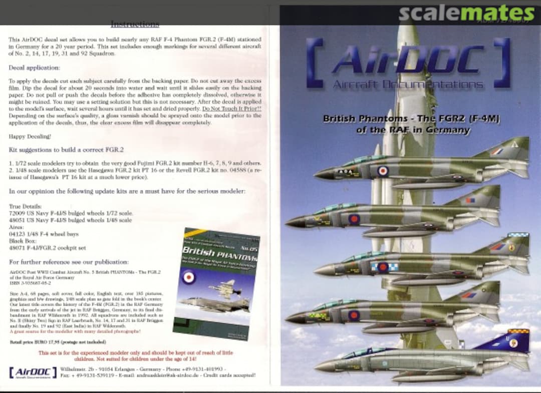 Boxart British Phantoms - The FGR.2 (F-4M) of the RAF in Germany 72007 AirDOC Boxart British Phantoms - The FGR.2 (F-4M) of the RAF in Germany 72007 AirDOC