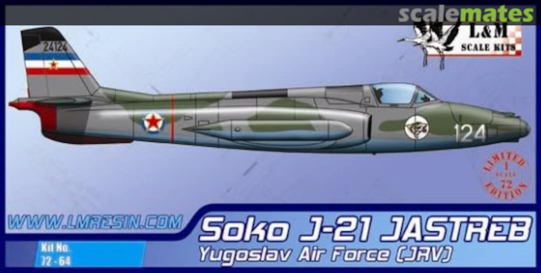 Boxart Soko J-21 Jastreb 72-64 L&M Resin Kits Boxart Soko J-21 Jastreb 72-64 L&M Resin Kits