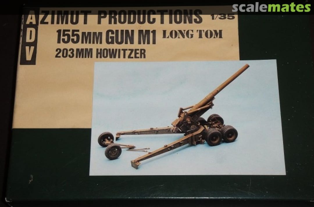 Boxart 155mm Gun M1 Long Tom 203mm Howitzer 35037 ADV Azimut Boxart 155mm Gun M1 Long Tom 203mm Howitzer 35037 ADV Azimut