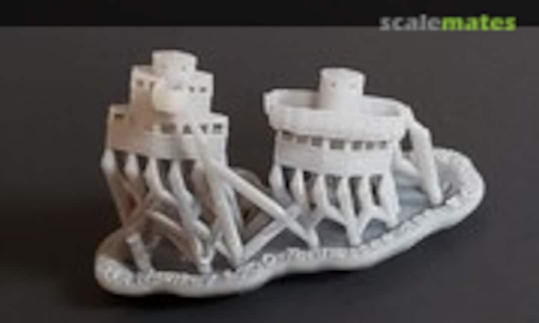 1:700 USS Tennessee BB-43 and USS California BB-44 Fighting Tops 1935-1941 (Model Monkey 700-BB43 fighting tops) 700-BB43 fighting tops