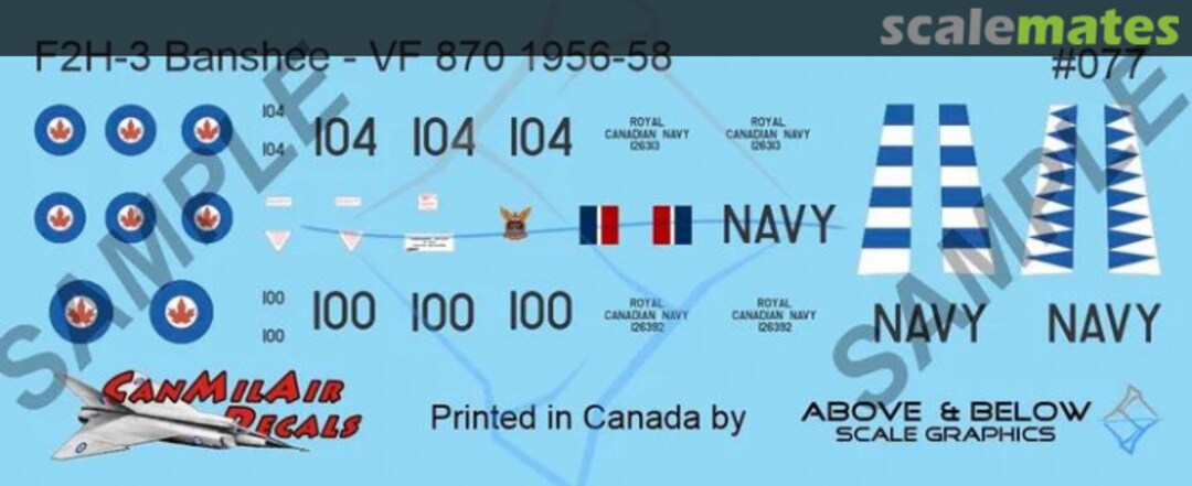 Boxart McDonnell F2H-3 Banshee 077 Above & Below Graphics Boxart McDonnell F2H-3 Banshee 077 Above & Below Graphics