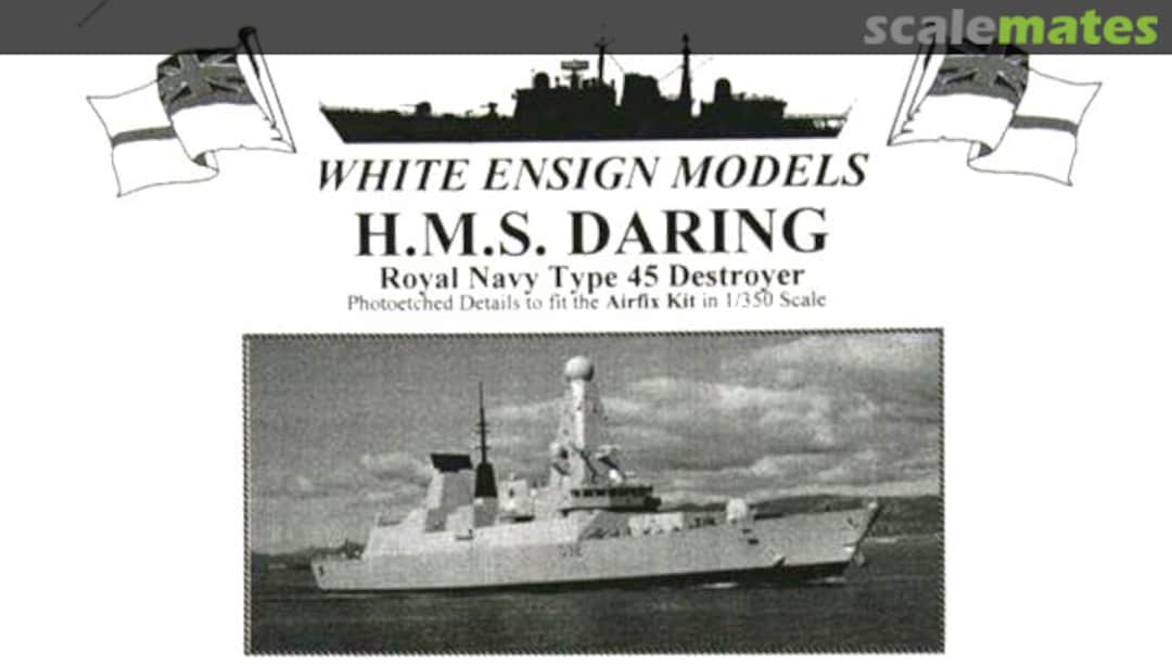 Boxart H.M.S. Daring Royal Navy Destroyer Type 45 PE 35166 White Ensign Models