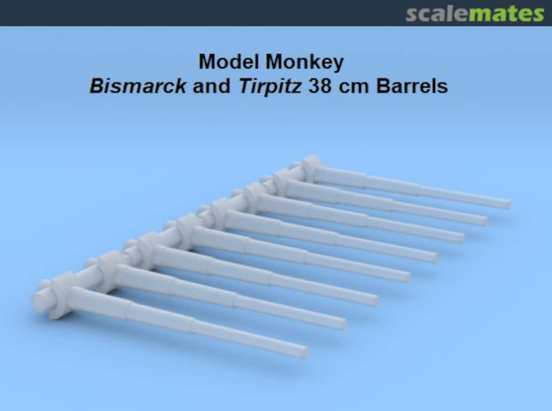 Boxart Bismarck and Tirpitz 38 cm (15") SK C/34 Main Battery Barrels MM600-BismarckBrrls Model Monkey Boxart Bismarck and Tirpitz 38 cm (15") SK C/34 Main Battery Barrels MM600-BismarckBrrls Model Monkey