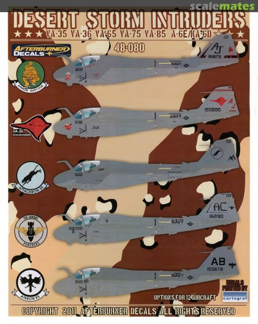 Boxart Desert Storm Intruders 48-080 Afterburner Decals Boxart Desert Storm Intruders 48-080 Afterburner Decals