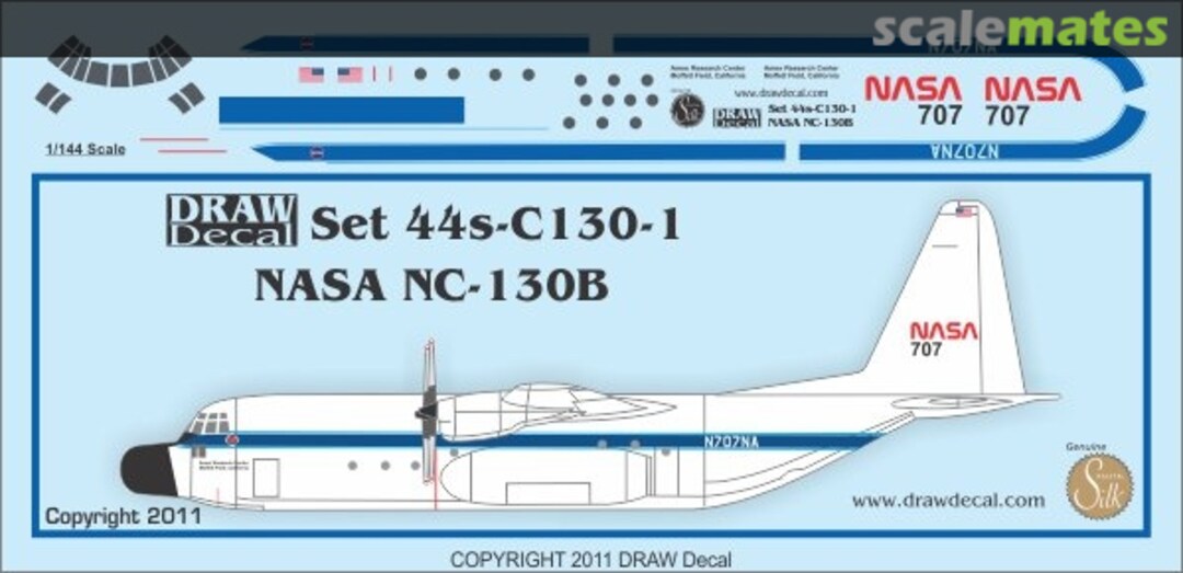 Boxart Lockhheed NC-130B NASA N707NA Earth Survey 44s-C130-1 Draw Decal Boxart Lockhheed NC-130B NASA N707NA Earth Survey 44s-C130-1 Draw Decal