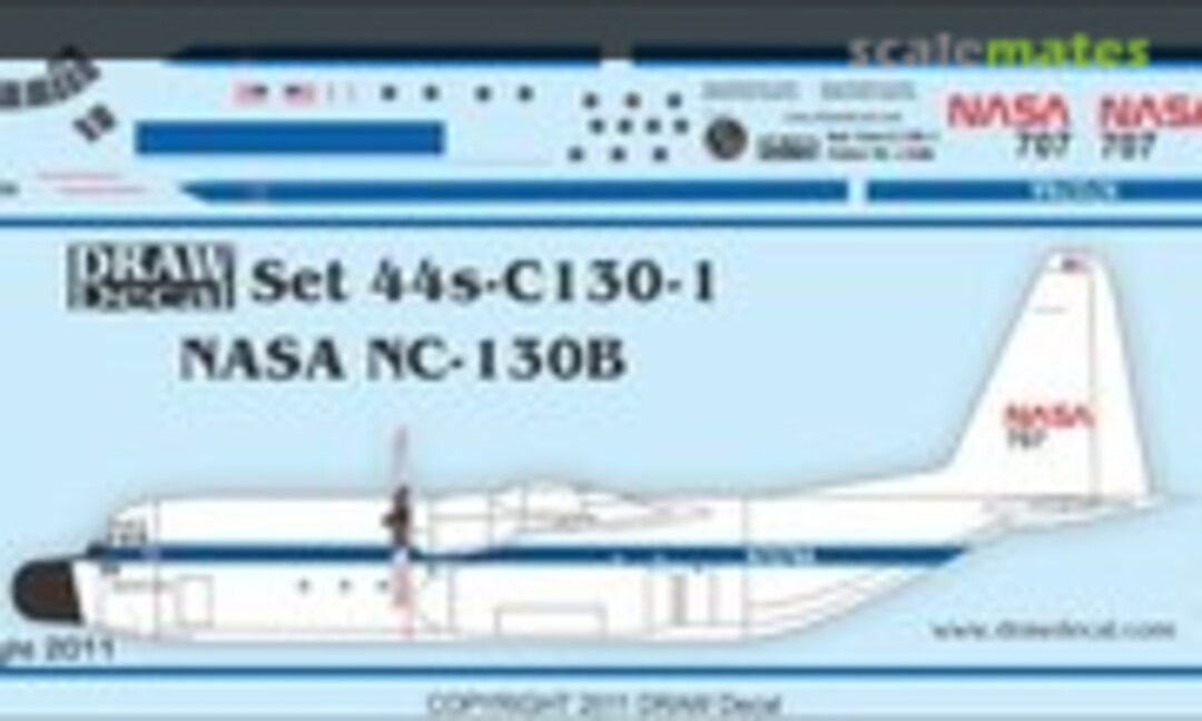 1:144 Lockhheed NC-130B NASA N707NA Earth Survey (Draw Decal 44s-C130-1) 44s-C130-1