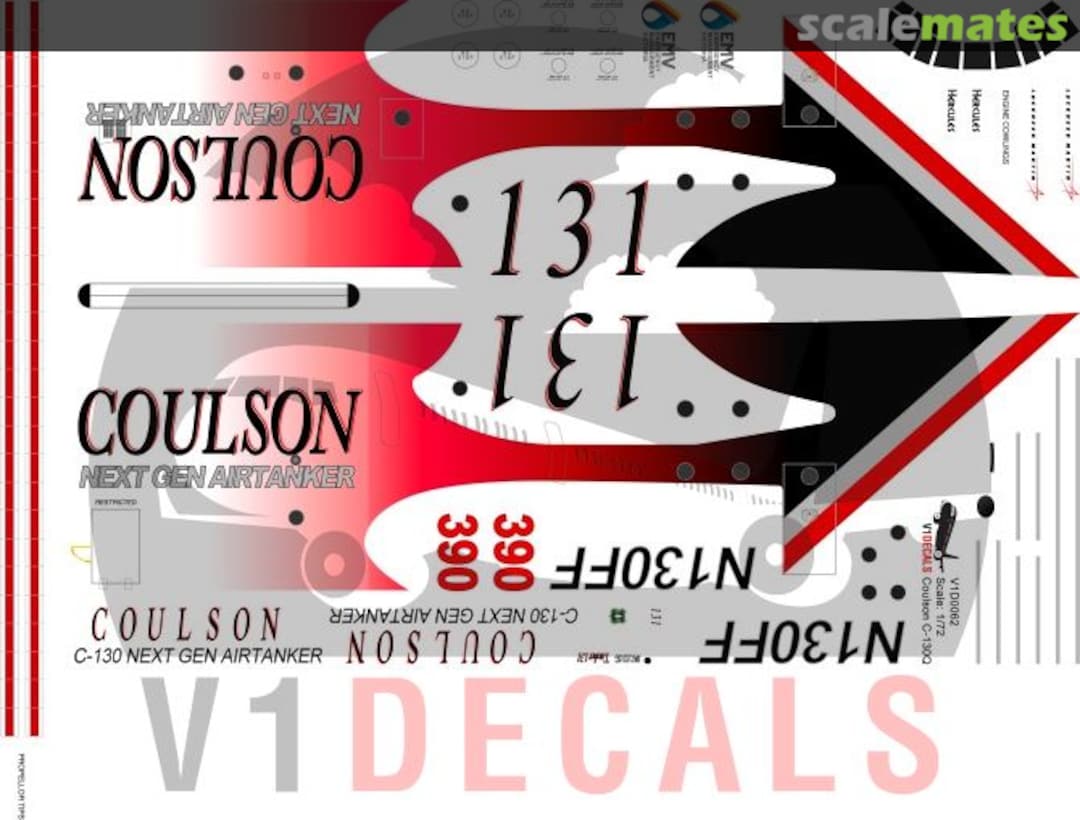 Boxart Coulson Lockheed C-130Q Hercules V1D0062-144 V1 Decals Boxart Coulson Lockheed C-130Q Hercules V1D0062-144 V1 Decals