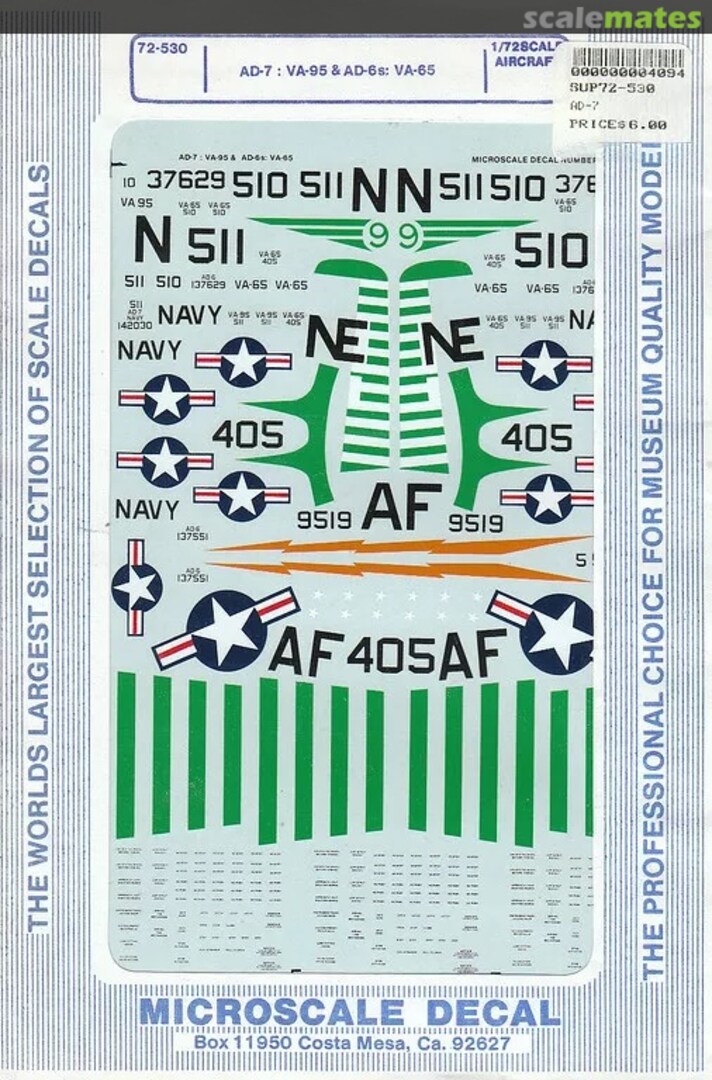 Boxart AD-7: VA-95 & AD-6: VA-65 72-530 SuperScale International