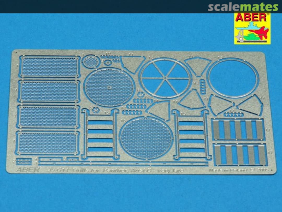 Contents Grilles for Sd.Kfz.171 Panther, Ausf.G late model 35G14 Aber Contents Grilles for Sd.Kfz.171 Panther, Ausf.G late model 35G14 Aber