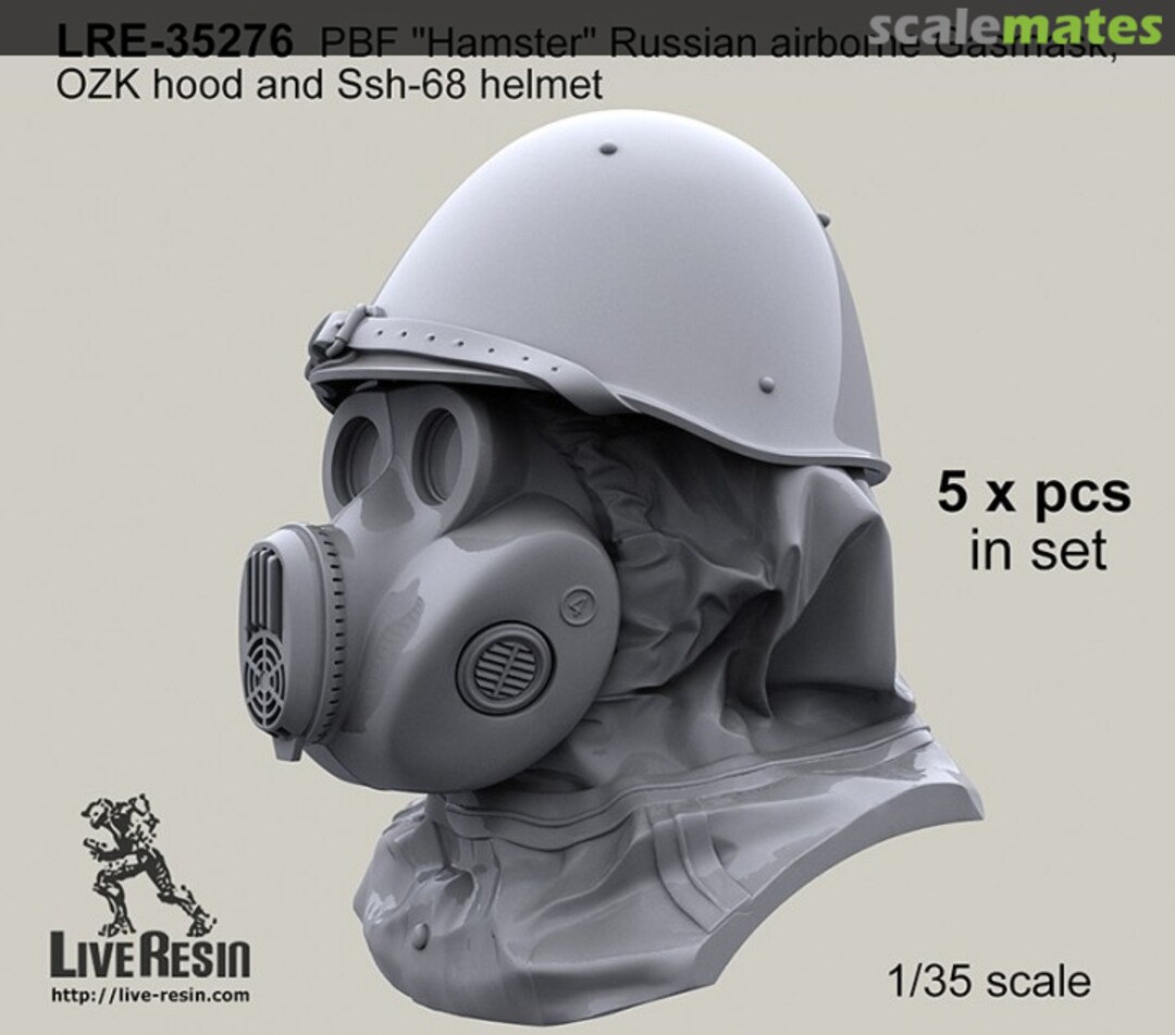 Boxart PBF "Hamster" Russian Airborne (VDV) Gas Mask w/OZK Hood & Ssh-68 Helmet LRE-35276 Live Resin Boxart PBF "Hamster" Russian Airborne (VDV) Gas Mask w/OZK Hood & Ssh-68 Helmet LRE-35276 Live Resin