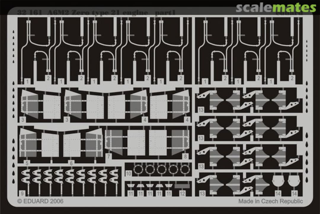 Boxart A6M2 Zero type 21 engine 32161 Eduard Boxart A6M2 Zero type 21 engine 32161 Eduard
