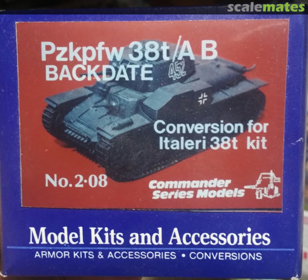Boxart PzKpfW 38 A/B Conversion 2.08 Commander Models Boxart PzKpfW 38 A/B Conversion 2.08 Commander Models