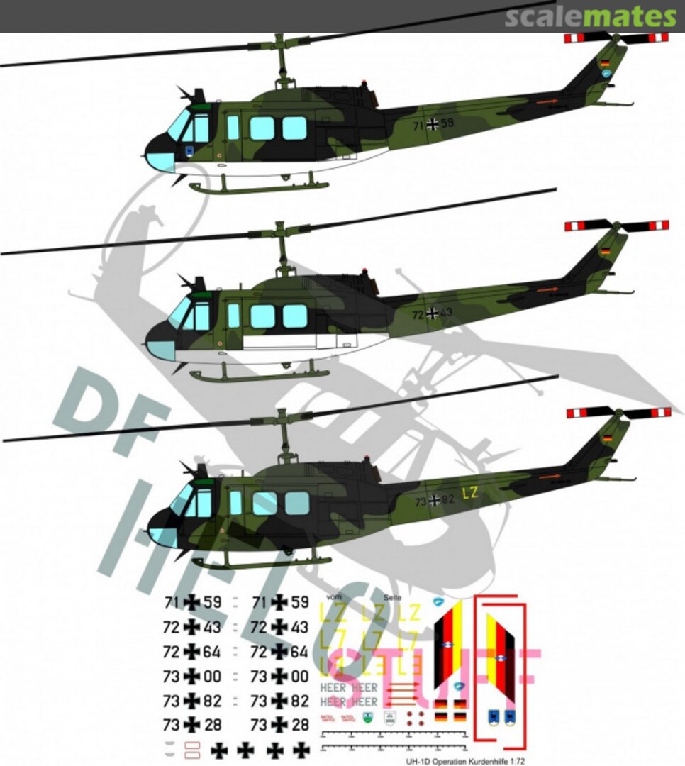 Boxart Bell UH-1D "Operation Kurdenhilfe" DF32672 DF HeloStuff Boxart Bell UH-1D "Operation Kurdenhilfe" DF32672 DF HeloStuff