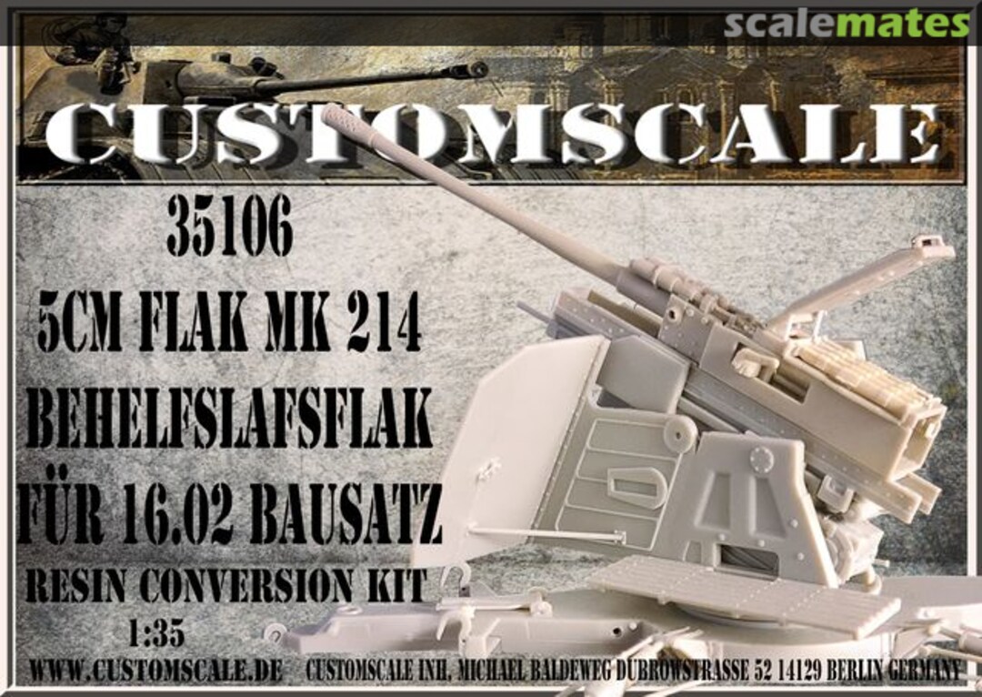 Boxart 5cm Flak Mk214 Behelfsflak coversion kit 35106 Custom-Scale Boxart 5cm Flak Mk214 Behelfsflak coversion kit 35106 Custom-Scale