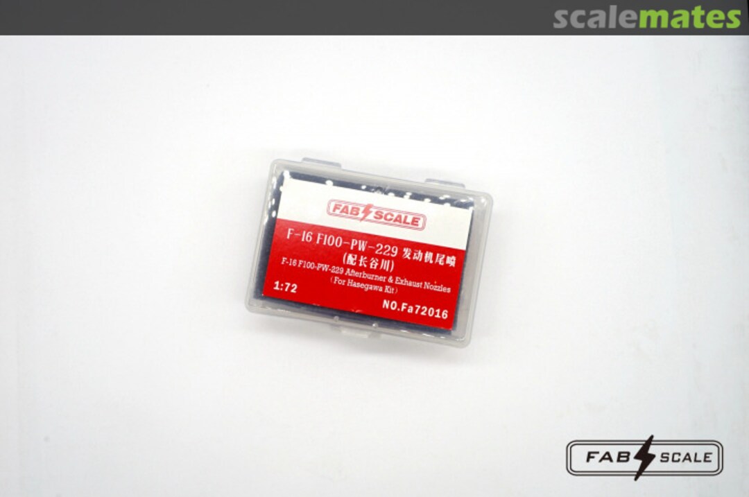 Boxart F-16 F100 Exhaust Nozzle Fa72016 Fab Scale Boxart F-16 F100 Exhaust Nozzle Fa72016 Fab Scale