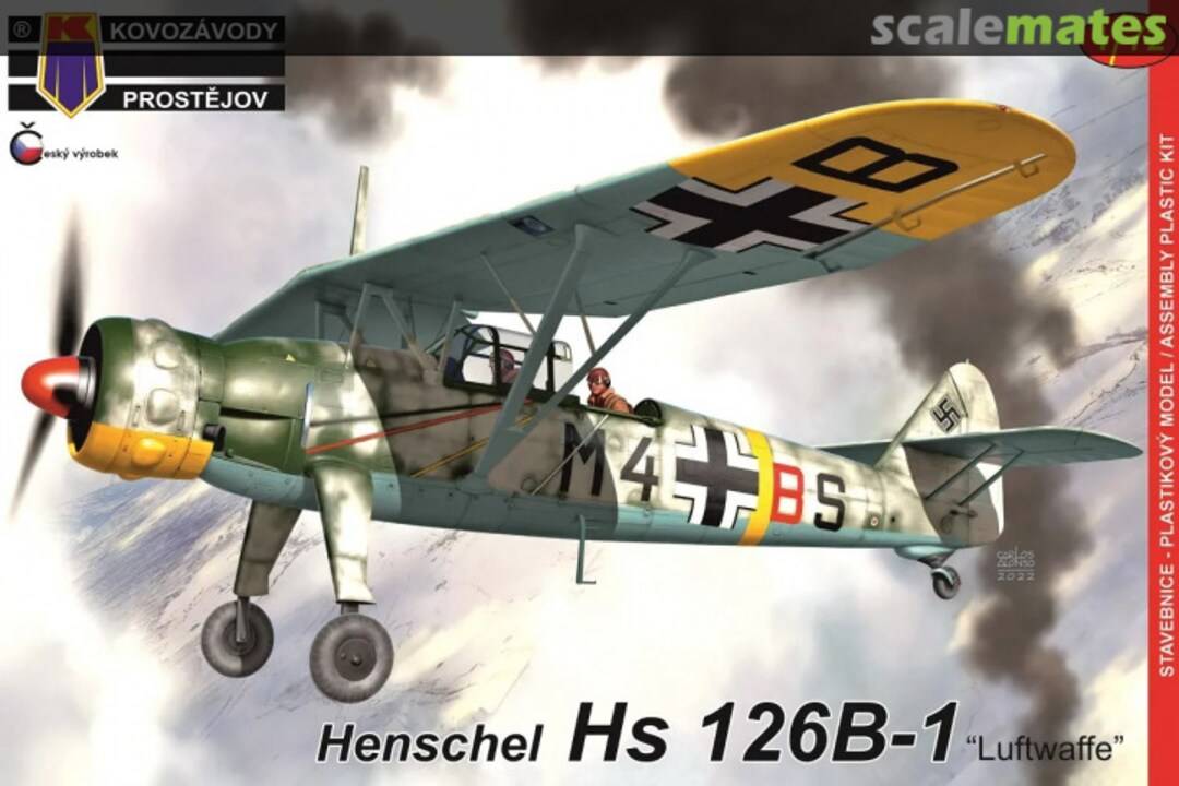 Boxart Henschel Hs 126B-1 "Luftwaffe" KPM0336 Kovozávody Prostějov Boxart Henschel Hs 126B-1 "Luftwaffe" KPM0336 Kovozávody Prostějov