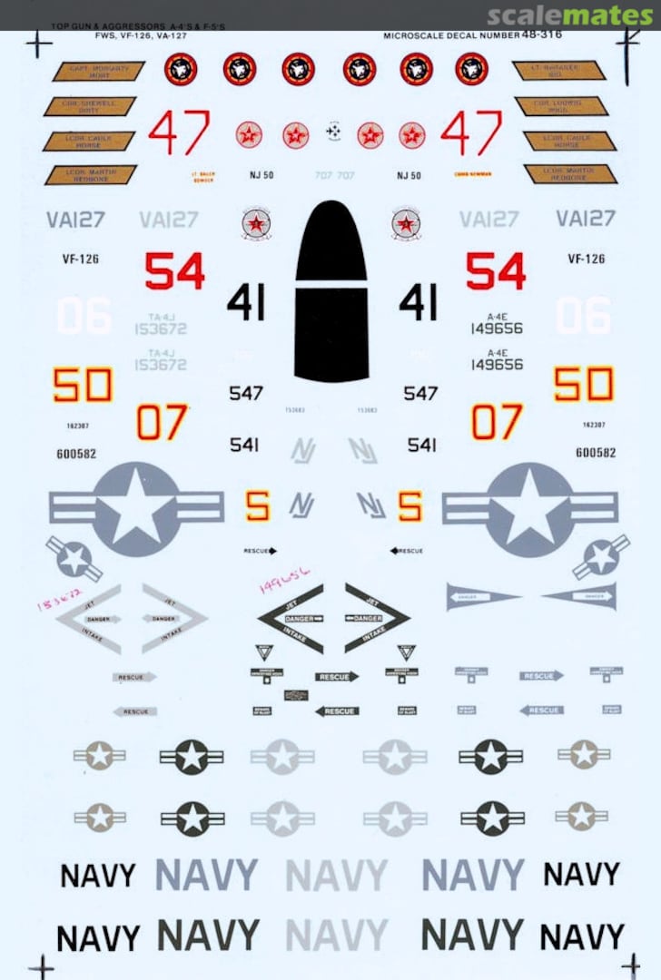 Boxart Top Gun Aggressors - A-4's & F-5's 48-316 Microscale Boxart Top Gun Aggressors - A-4's & F-5's 48-316 Microscale