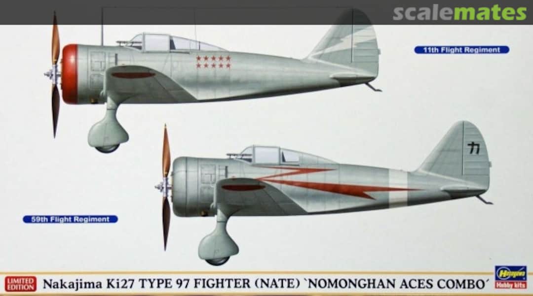 Boxart Nakajima Ki27 Type 97 Fighter (Nate) `Nomonghan Aces Combo´ 02038 Hasegawa Boxart Nakajima Ki27 Type 97 Fighter (Nate) `Nomonghan Aces Combo´ 02038 Hasegawa