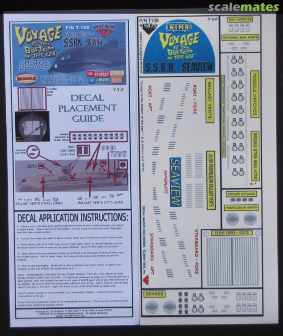 Boxart SSRN Seaview T-108 TSDS Boxart SSRN Seaview T-108 TSDS