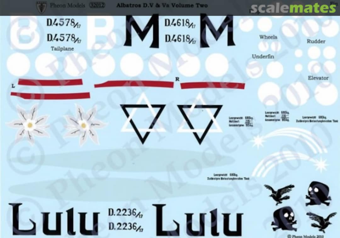 Boxart Albatros D.V & Va 32012 Pheon Decals