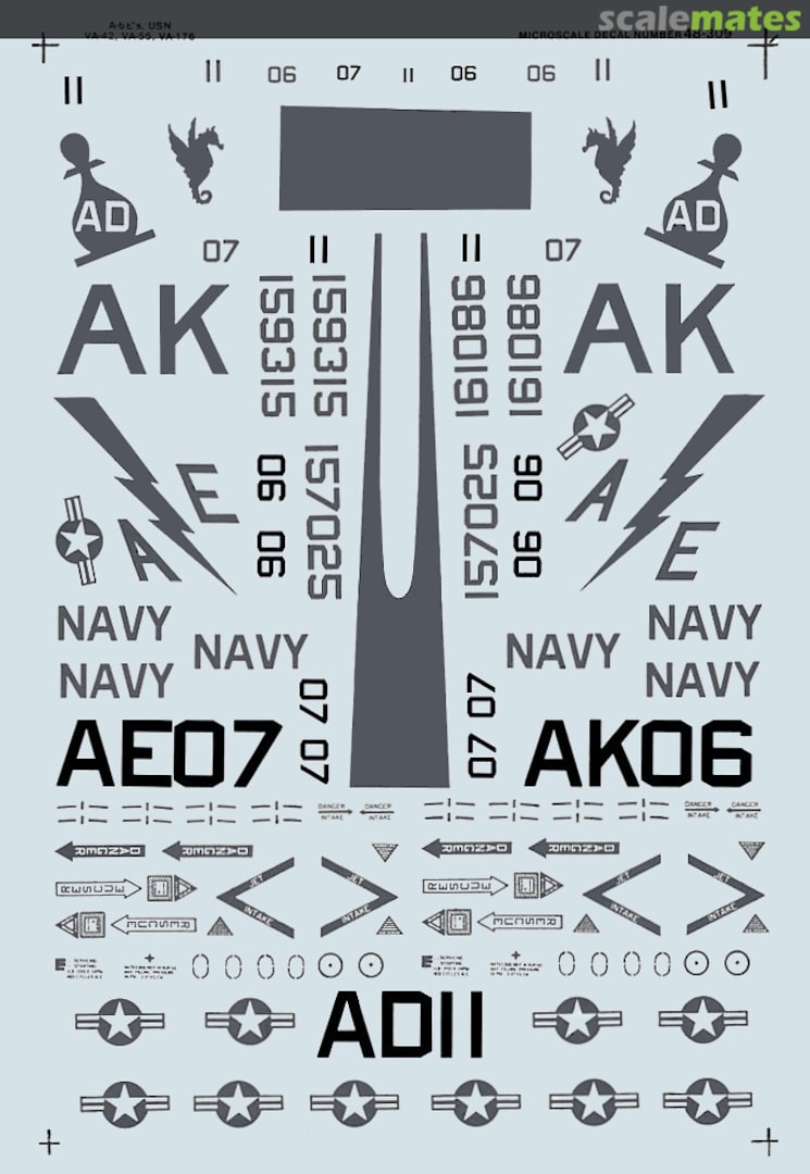 Boxart A-6E's USN Low Visibility 48-309 Microscale Boxart A-6E's USN Low Visibility 48-309 Microscale